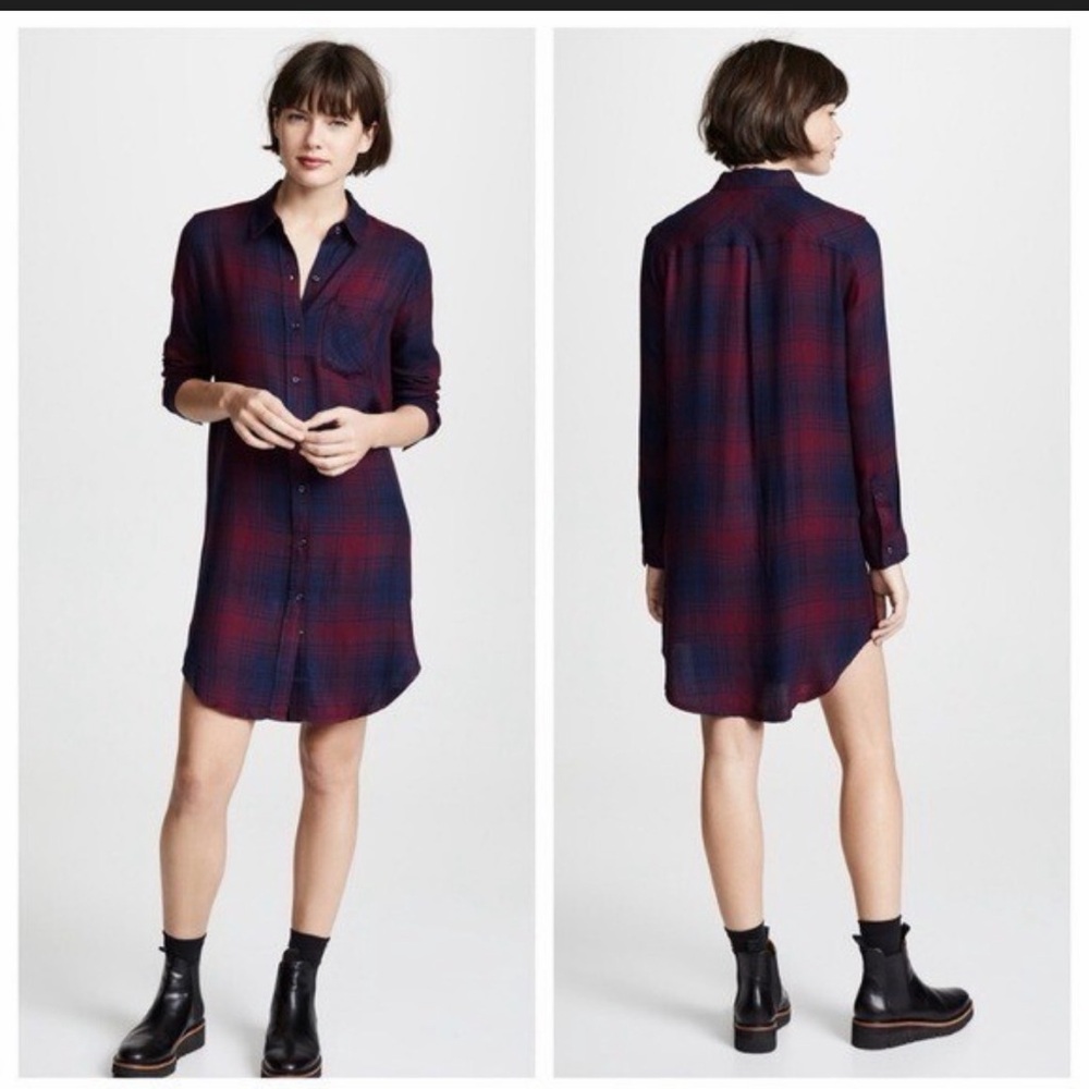 RAILS x Free People Bianca plaid shirtdress
